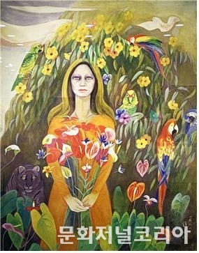 천경자, 68x86xm, 실크스크린