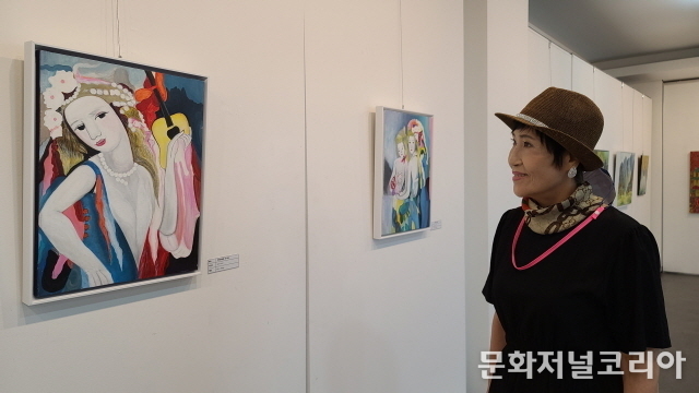 도봉문화원 회원인 서양화가 임창순(사진=정원석 기자)