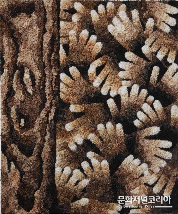 △어울림2010-08, 72.7x60.6cm, 면사 혼합기법, Mixed Media & Technique on Canvas, 2010