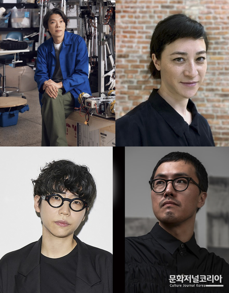  ▲ 국립현대미술관과 SBS문화재단이 공동 주최하는 《올해의 작가상 2023》의 후원작가로 선정된 작가 사진 왼쪽 위부터 시계방향으로 권병준, 갈라 포라스-김,<br>
이강승, 전소정 작가 (사진제공 = 국립현대미술관)