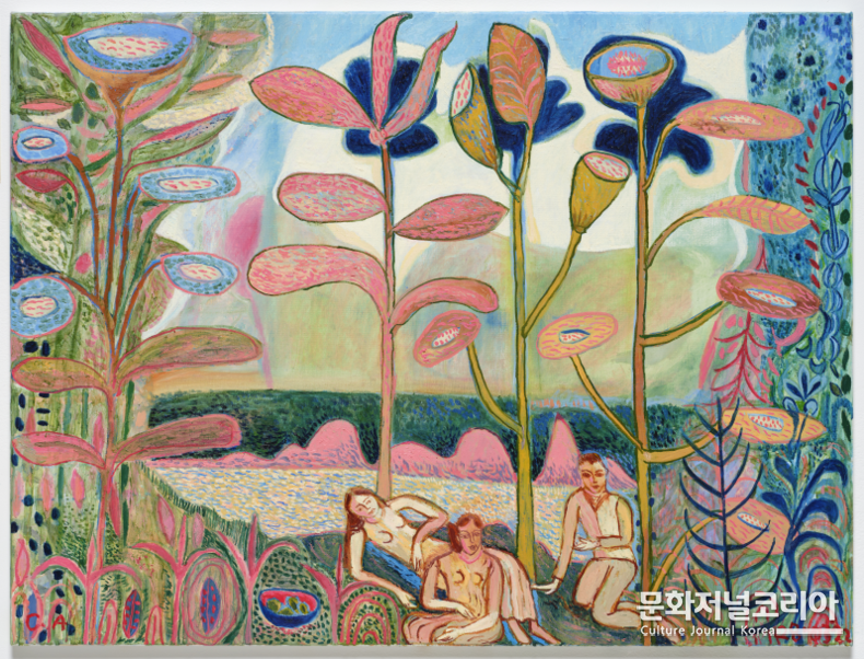 ▲ Figures in a Landscape 2 2022 Oil on linen 75 x 100 cm (사진 제공_초이앤초이 갤러리)