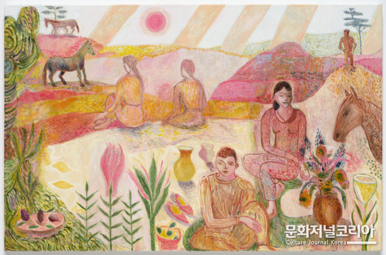 ▲ Evening 2022 Oil on Cotton 75 x 115 cm (사진 제공_초이앤초이 갤러리)