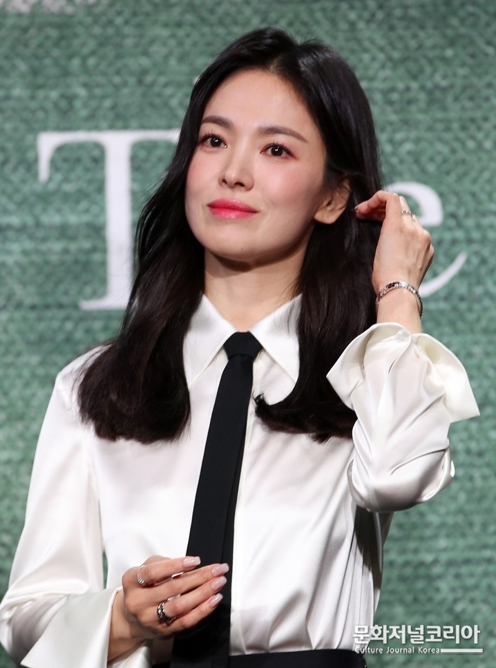 넷플릭스 '더 글로리' 제작발표회에서 배우 송혜교