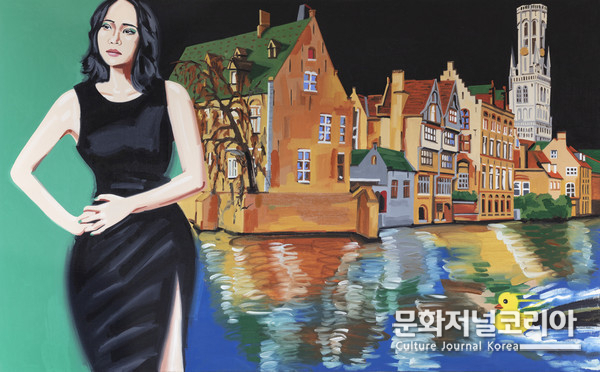 brugge , 119cm-72cm , oil on canvas , 2019 .