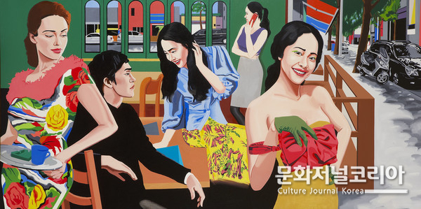 an avenue # 2 , 200cm -100cm , oil on canvas , 2009