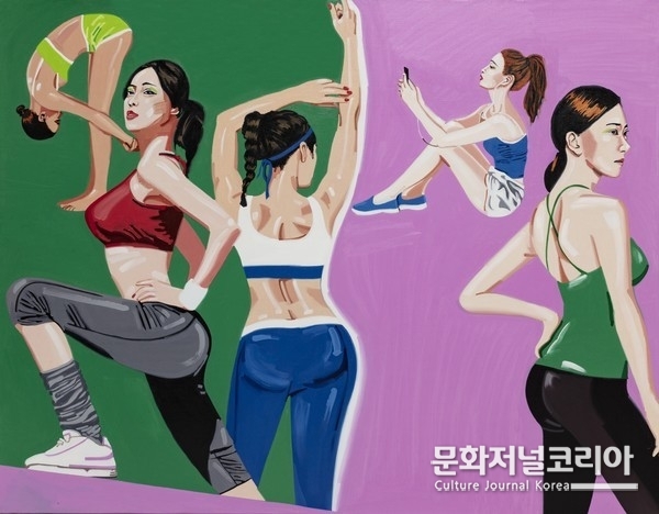 gym, 116cm-96cm , oil on canvas , 2019