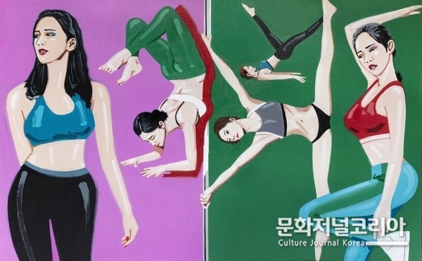 gym# 2 , 119cm - 72cm , oil on canvas , 2019