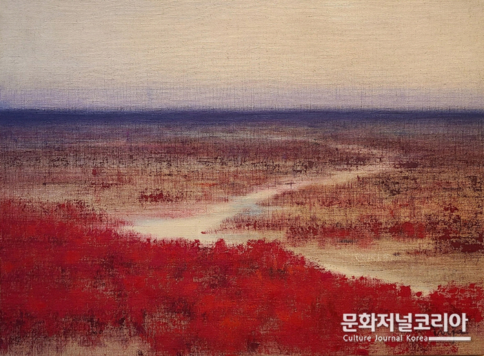 윤인자, 갯벌, 90.9x65.1cm, 2023