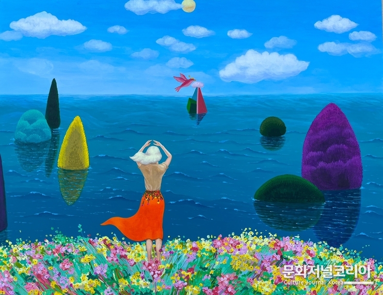 Floating reasonⅠ, 91cm x 116.5cm, Acrylic on canvas, 2023 / 아트불인사갤러리