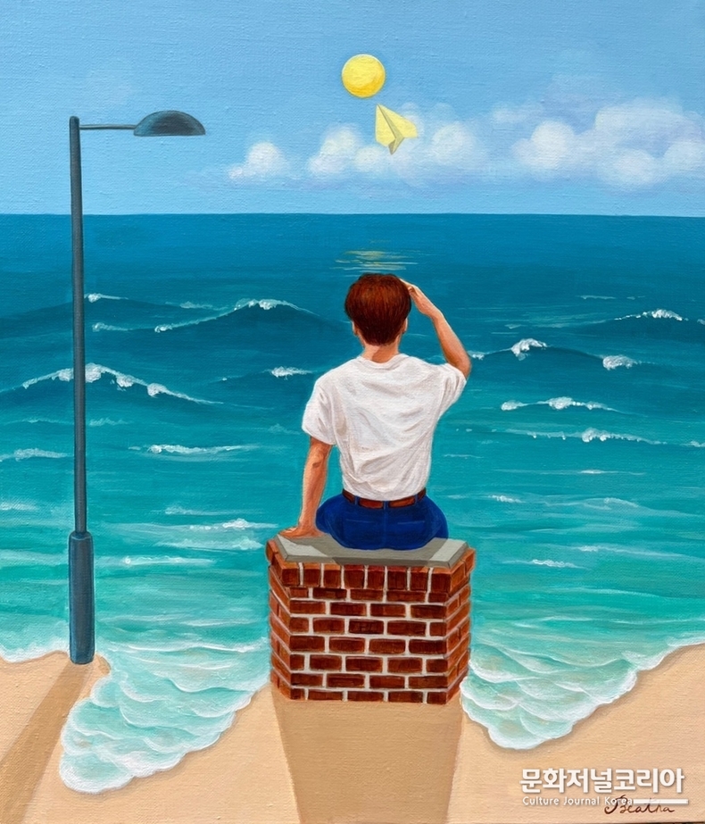 Floating reason, 41cm x 53cm, Acrylic on canvas, 2023 / 아트불인사갤러리