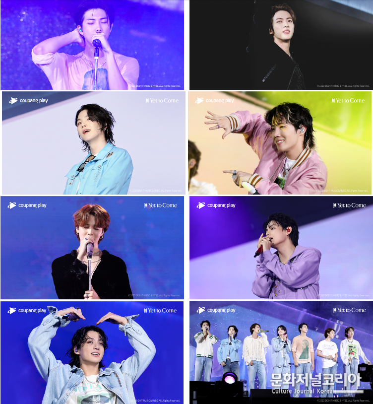 사진설명: RM, 진, 슈가, 제이홉, 지민, 뷔, 정국 © 2023 BIGHIT MUSIC & HYBE. ALL Rights Reserved.