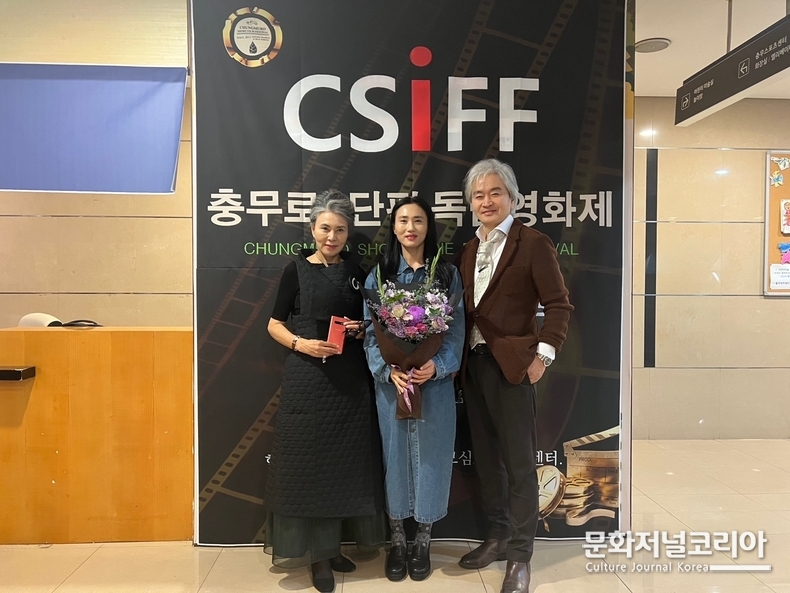(사진좌측, 차안나배우. 권은옥감독, 이로익배우) 제작: 본스타컴퍼니, 본스타트레이닝센터,케이컬쳐랩
