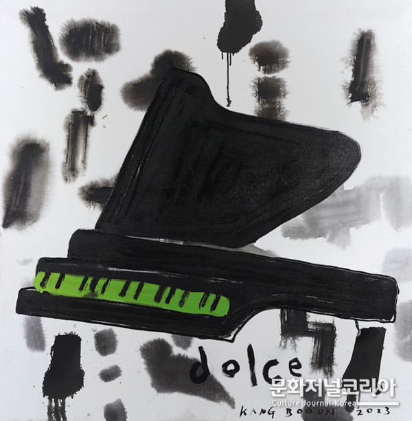 삼무일기-돌체 130×130cm 캔버스위에 수묵,혼합기법 2023ⓒ CHUNGDAM BEAUXARTS GALLERY 청담 보자르 갤러리