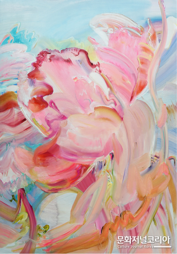은숙, Super glue 2>, 2022, Oil on canvas, 72.7x90.9cm