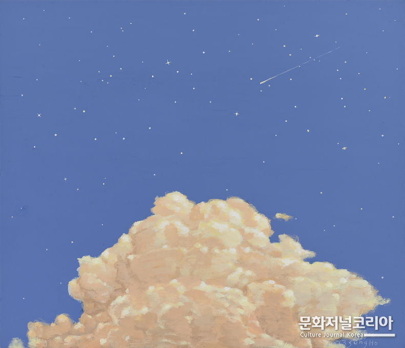 김성호, absence of romance n-21, 45.8x53cm, Acrylic on Jangji, 2023