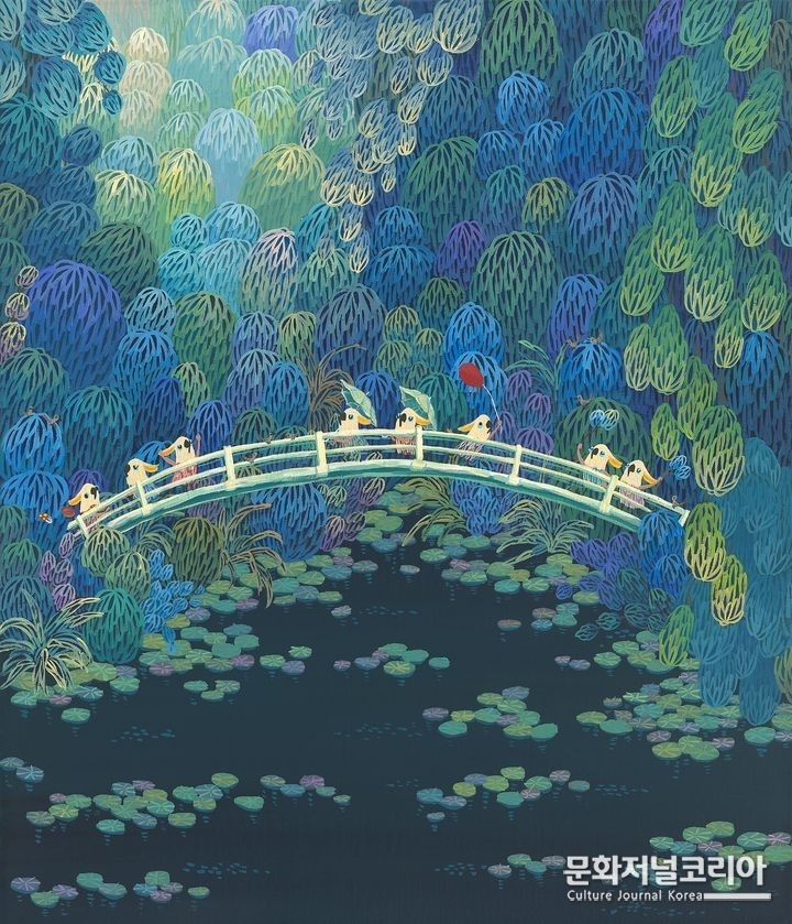 진영, Tread a path, 2023, Acrylic on canvas, 45 x 53 cm 