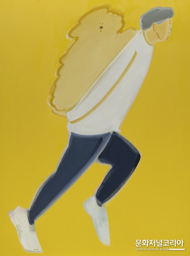 백윤조 Start, 2023, oil on canvas, 133 x 99.4 cm 