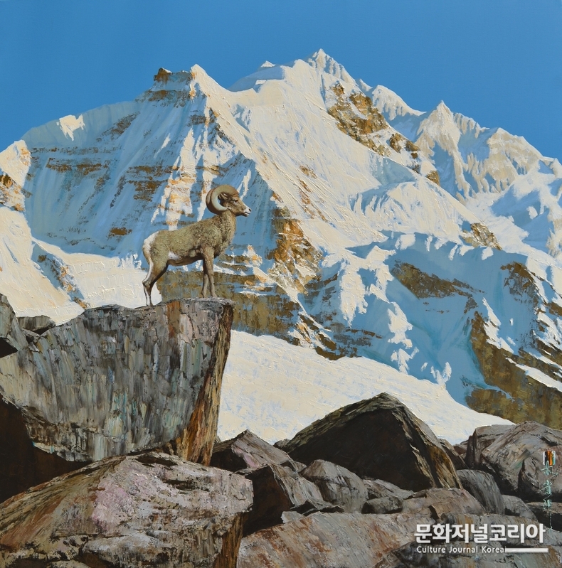 박성열, 山,100x100cm, oil on canvas, 2020