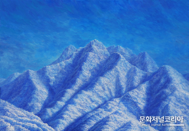 김문영, 북한산, 162,2x112,1cm(100호p), Mixedmedia on canvas, 2024
