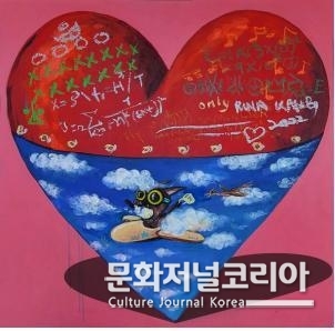 구름 먹는 개 91x91cm (50S) Acrylic on canvas 2023