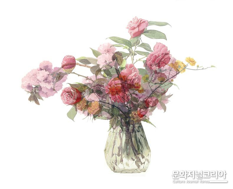 ▲김정우, season20237, 68×58cm, 한지위에 과슈, 2023