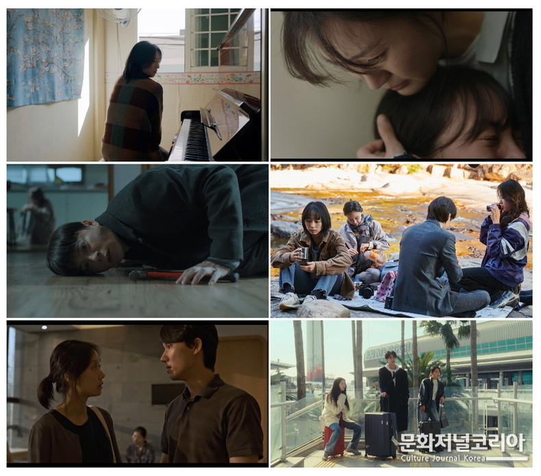  ▲ 전주국제영화제가 한국경쟁 부문 선정작. 위 사진 왼쪽부터 시계방향으로 <어텀 노트>, <언니 유정>, <은빛살구>, <힘을 낼 시간>, <통잠>, <엄마의 왕국> <br>
(사진제공 = 전주국제영화제 사무국)