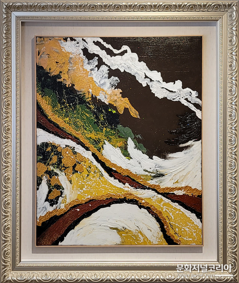 여정 _ 마음으로 가는길 1 / 30호 90.9 x72.7cm / 2023 / Mix media on canvas, 2024' BAMA (BUSAN BEXCO) 전시
