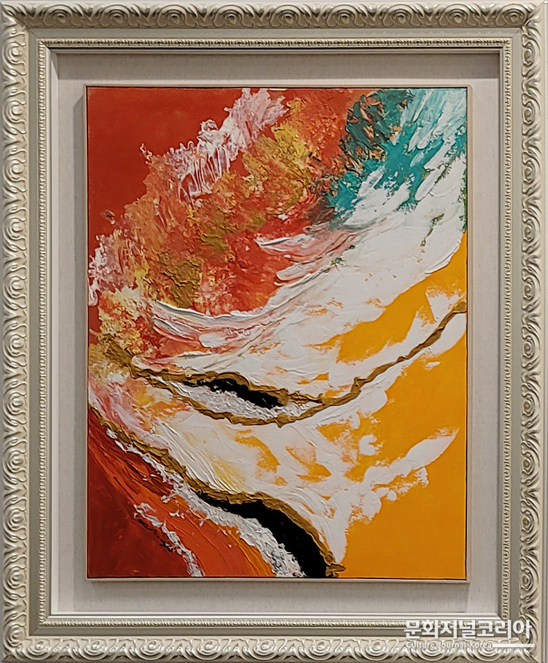 여정 _ 마음으로 가는길 2 / 30호 90.9 x72.7cm / 2023 / Mix media on canvas, 2024' BAMA (BUSAN BEXCO) 전시