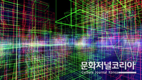 위 사진: 미구엘-슈발리에(Miguel-Chevalier)_메타-시티-AI-서울-2024(Meta-Cities-AI-Seoul-2024)_2024_<br>
제너레이티브&인터랙티브 가상 현실 작업