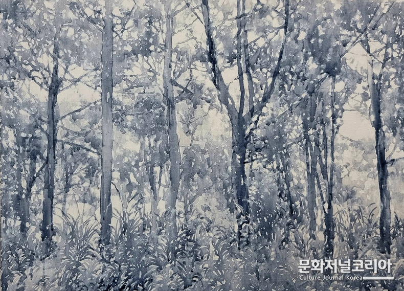 박성진作 숲2 2025 Acrylic on Canvas_53x72.7cm_2025